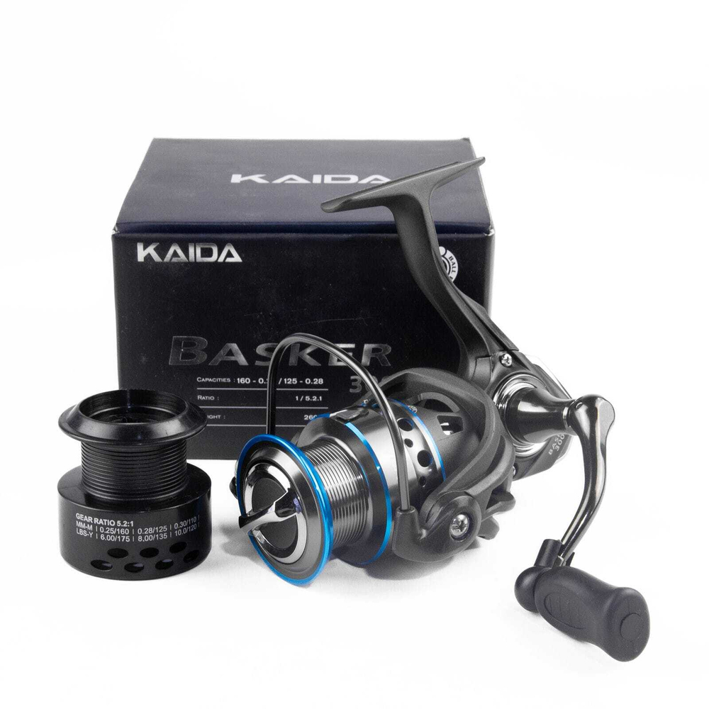 Безынерционная катушка фидерная 3000 Kaida Basker (5+1BB, мет.шпуля)