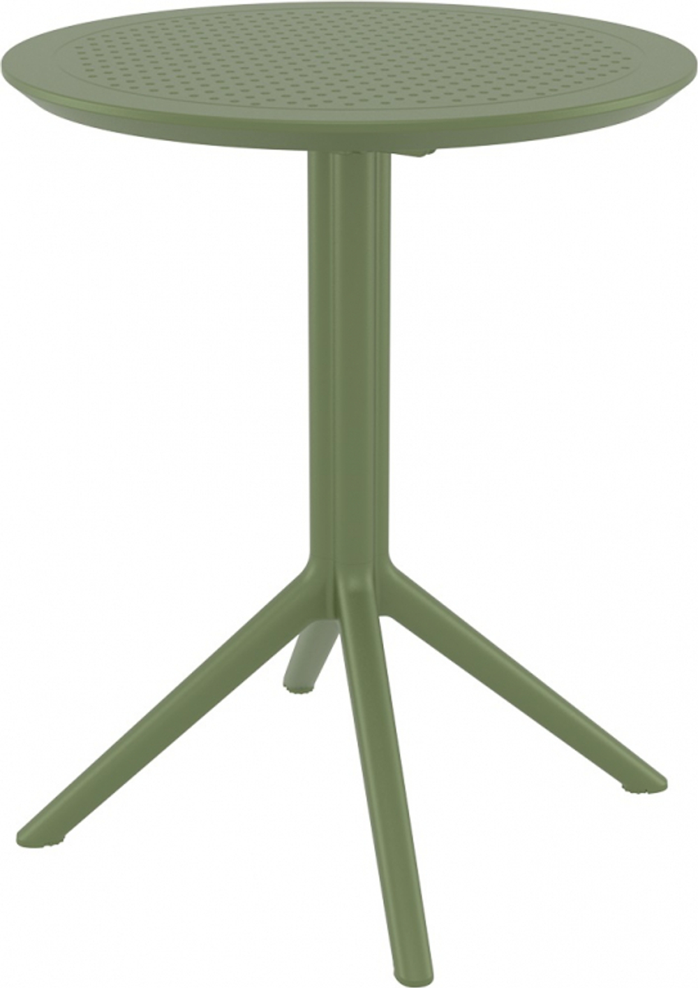 Стол пластиковый складной Siesta Contract Sky Folding Table Ø60, оливковый
