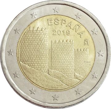 2 евро 2019 Испания «ЮНЕСКО - Авила»