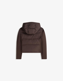 BERSHKA Куртка с капюшоном, коричневый