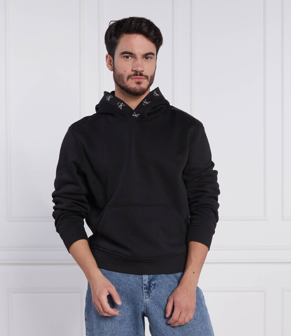 Худи logo jacquard CALVIN KLEIN JEANS - черный(J30J321883)