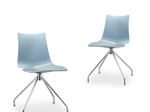 Стул пластиковый вращающийся Scab Design Zebra Technopolymer, хром, голубой