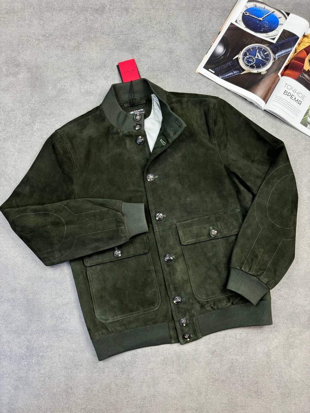Кожаный бомбер Kiton