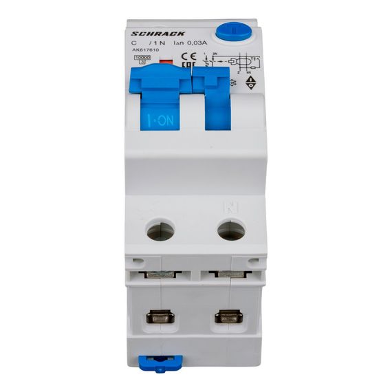 Дифавтомат Schrack Technik 1P+N C 40A 30mA тип A 10kA AK617640-- (АВДТ)