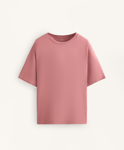 Oysho Футболка из смесового хлопка, розовый