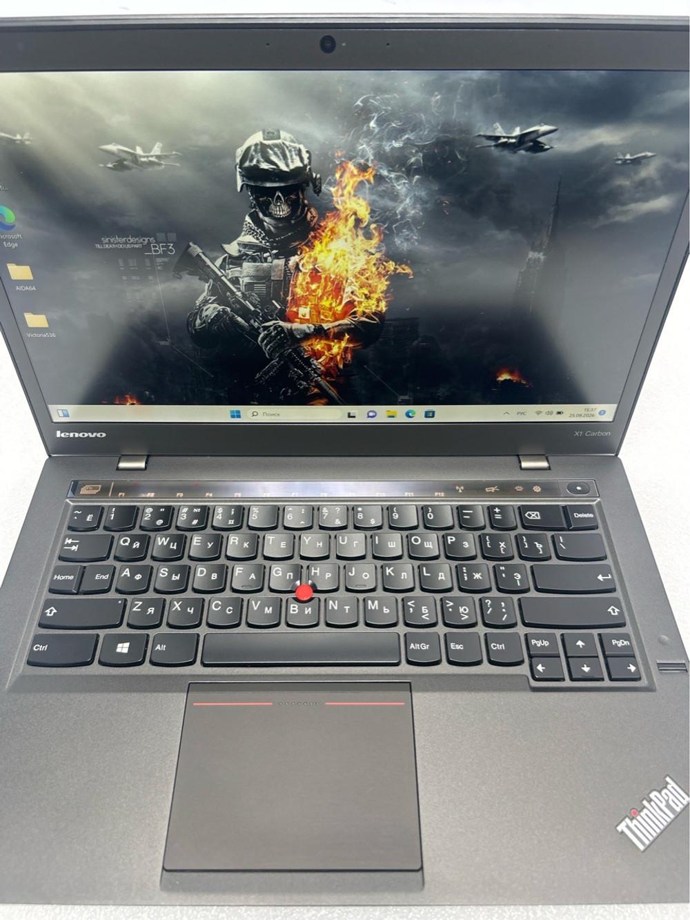 Ноутбук Lenovo ThinkPad X1 Carbon 14"/Intel Core i5 4200U/RAM 4 GB/SSD 128 GB/Intel HD Graphics/2560 x 1440/IPS/DOS/Подсветка кл-ры: LED/черный. Состояние: B1