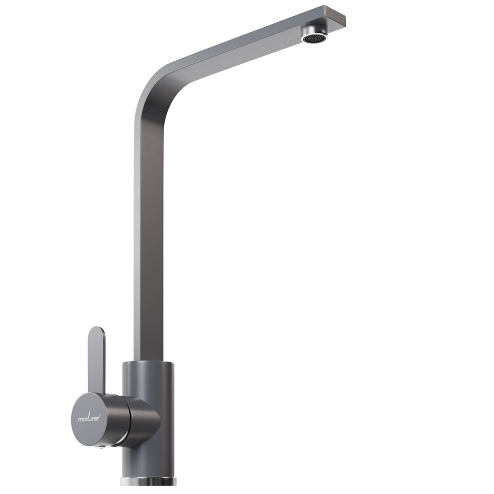 Смеситель для кухни 35к MIXLINE МЛ-ГС14 (ML-GS14) (342) графит высок. излив