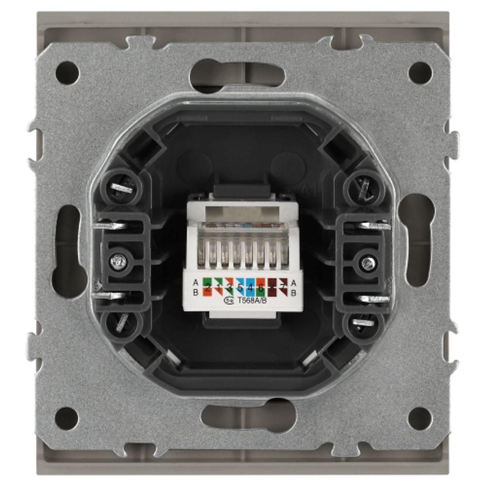 Розетка ЭРА Arktik 16-3107-07 информационная RJ45 титан | Эра Arktik