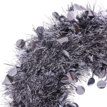 Венок декоративный TINSEL «Изящный блеск» 38 см, Графит