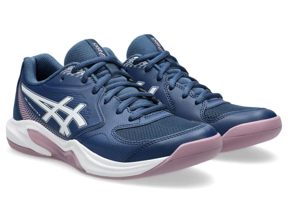 Женские теннисные кроссовки Asics Gel-Dedicate 9 Indoor - independence blue/white