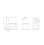 Унитаз напольный Grossman GR-4418MSQ (610х365х825) безободковый,смыв торнадо,белый матовый с тонкой крышкой,2 места