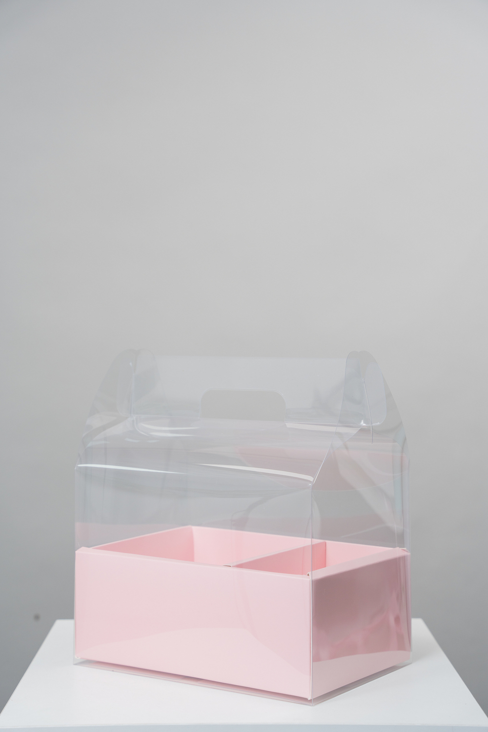 Коробка для цветов с прозрачным верхом flower box with pvc window 30*26.5*10cm