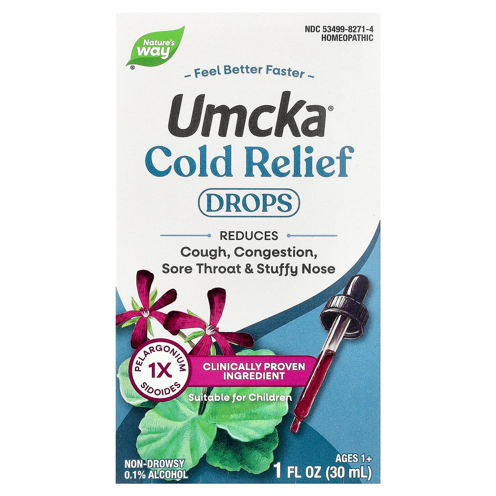 Nature's Way, Umcka, капли от простуды, 30 мл (1 жидк. унция)