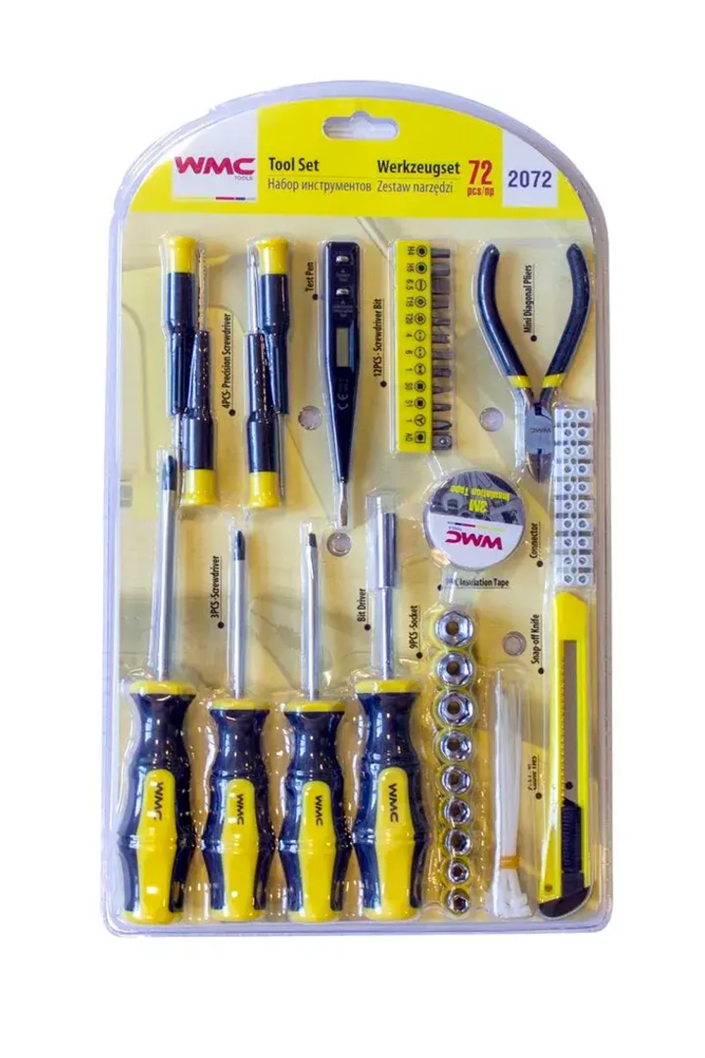 Набор инструментов 72пр. 1/4'' WMC TOOLS WMC-2072