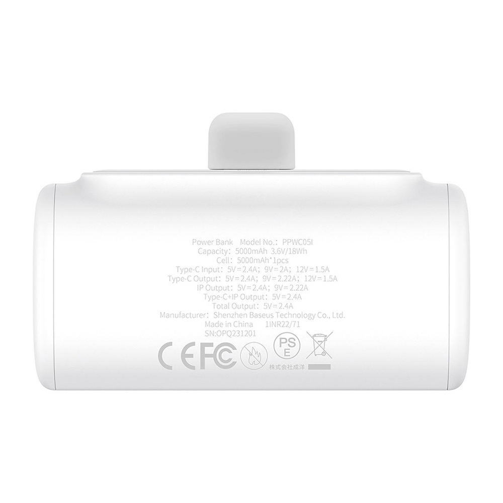 Внешний аккумулятор Baseus Compact L+C 5000mAh 20W