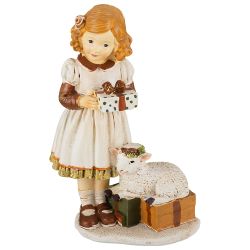 ФИГУРКА "ДЕВОЧКА С ОВЕЧКОЙ" 8*5*12,2 СМ