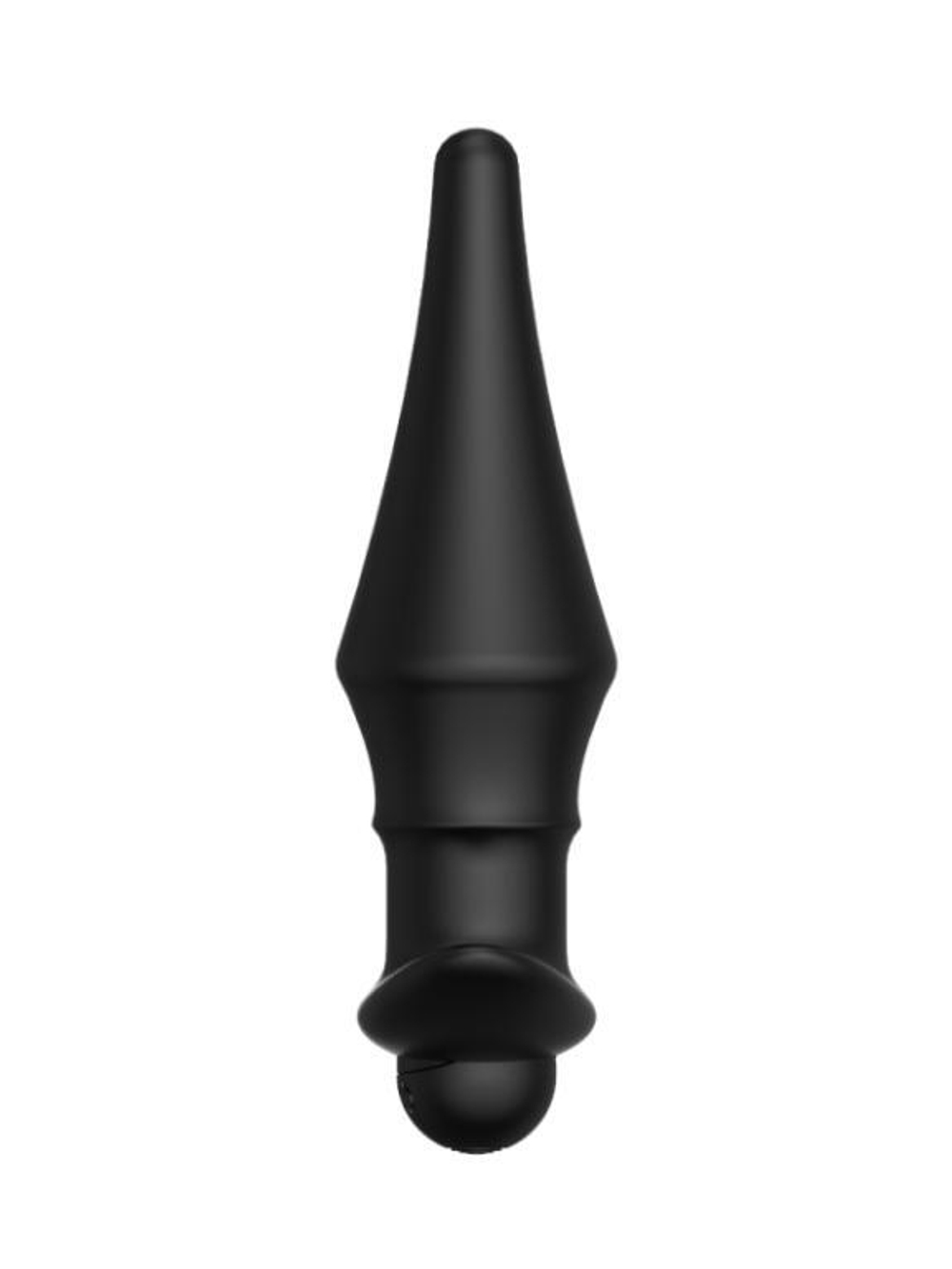Черная перезаряжаемая анальная пробка №08 Cone-shaped butt plug - 13,5 см. (Цвет: черный)