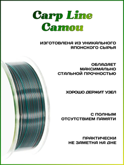 Рыболовная леска Expert Profi Carp Line Camou 200м 0.34мм - 14.9кг