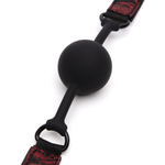 Двусторонний силиконовый кляп-шар Fifty Shades of Grey Sweet Anticipation Adjustable Silicone Ball Gag Black-Red