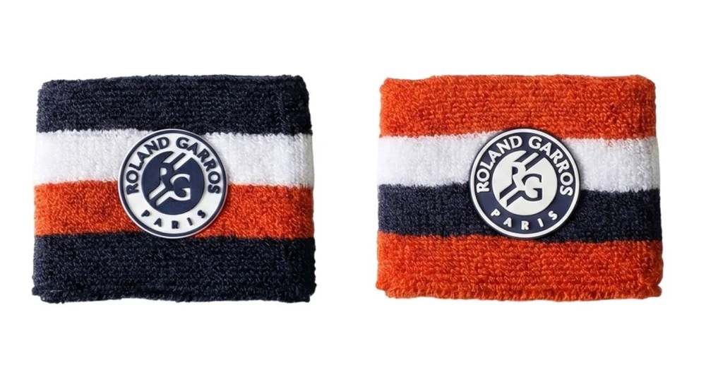 Теннисные напульсники Roland Garros Color Line Duo 2P - navy blue/black/clay