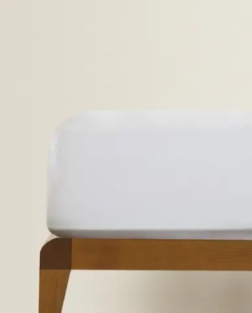 ZARA HOME САТИНОВАЯ ПРОСТЫНЯ (КОЛИЧЕСТВО НИТЕЙ 500), БЕЛЫЙ
