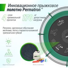 Батут UNIX Line Премиальный с играми / Supreme Game 14 ft (427 см) зеленый