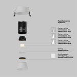 Встраиваемый светодиодный светильник Maytoni Dip DL115-10W-2.7K-W