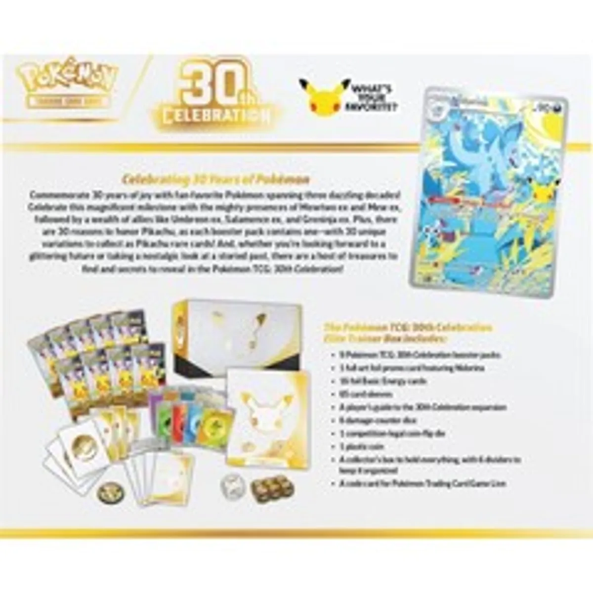 Набор карточек Pokemon TCG: Elite Trainer Box (Pokemon 30th Celebration) (на английском языке)