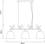 Подвесная люстра Arte Lamp PASSERO A4289SP-3WH