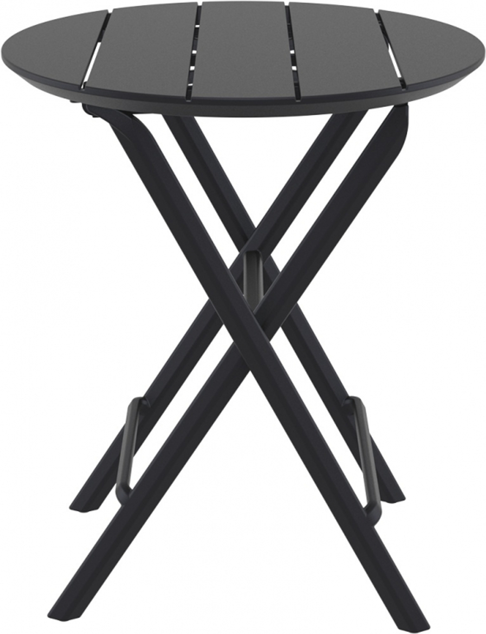 Стол пластиковый складной Siesta Contract Helen Folding Table Ø60, черный
