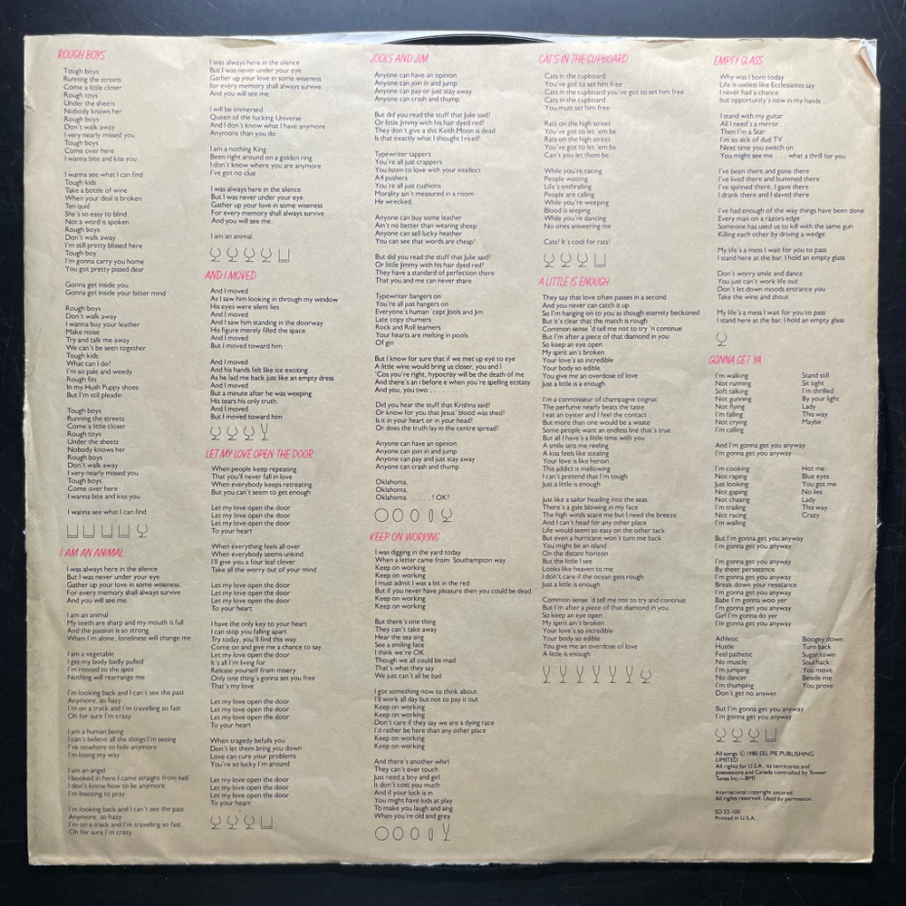 Pete Townshend ‎– Empty Glass (США 1980г.)