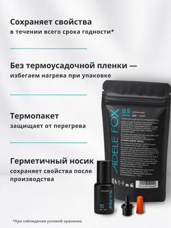LED клей для наращивания ресниц Чёрный 1 сек.