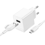 Зарядное сетевое с кабелем MicroUSB 1-метр 2.1А BOROFONE BAS11A Erudite