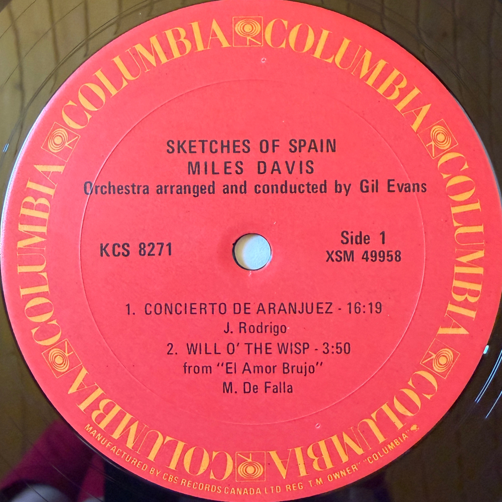 Miles Davis ‎– Sketches Of Spain (Канада 1978г.)