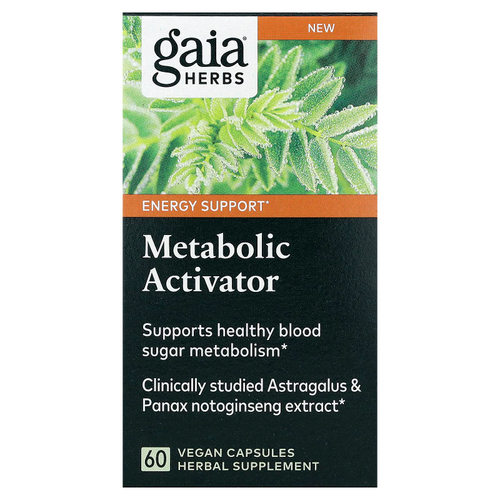 Gaia Herbs, Metabolic Activator, активатор метаболизма, 60 веганских капсул