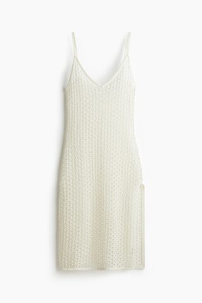 Пляжное трикотажное платье с узором в дырочку - H&M