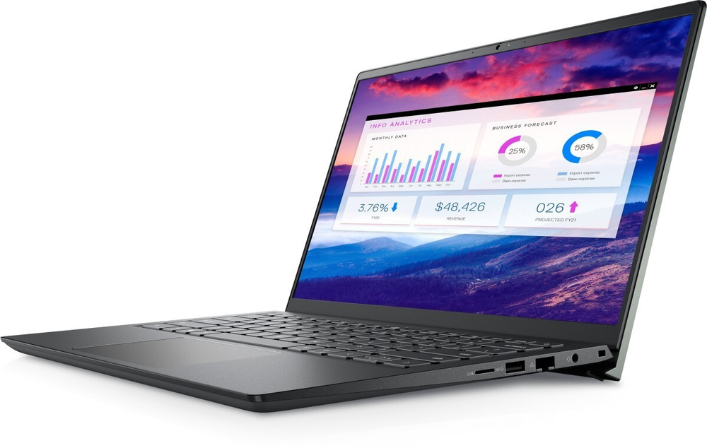 Ноутбук Dell Vostro 5410-4434 Intel Core i5 11300H, 3.1 GHz - 4.4 GHz, 8192 Mb, 14" Full HD 1920x1080, 256 Gb SSD, DVD нет, nVidia GeForce MX450 2048 Mb, Linux, серый