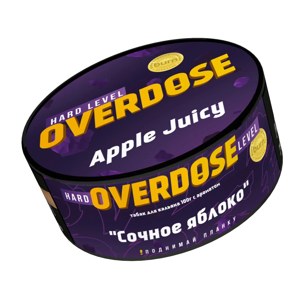 М. Табак для кальяна Overdose Сочное яблоко (Яблочный сок), 100г.