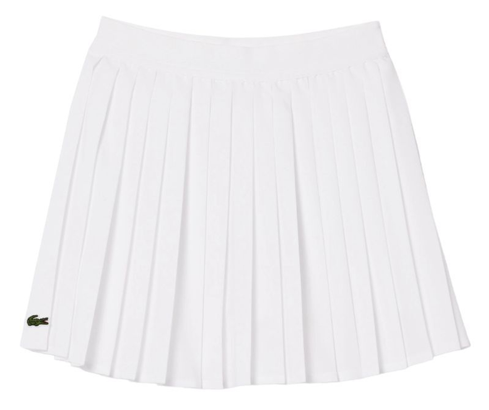 Юбка для девочки теннисная Lacoste Pleated Skirt With Built-In Shorts - белый
