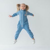 Комбинезон с клапаном и капюшоном "Деним" утепленный