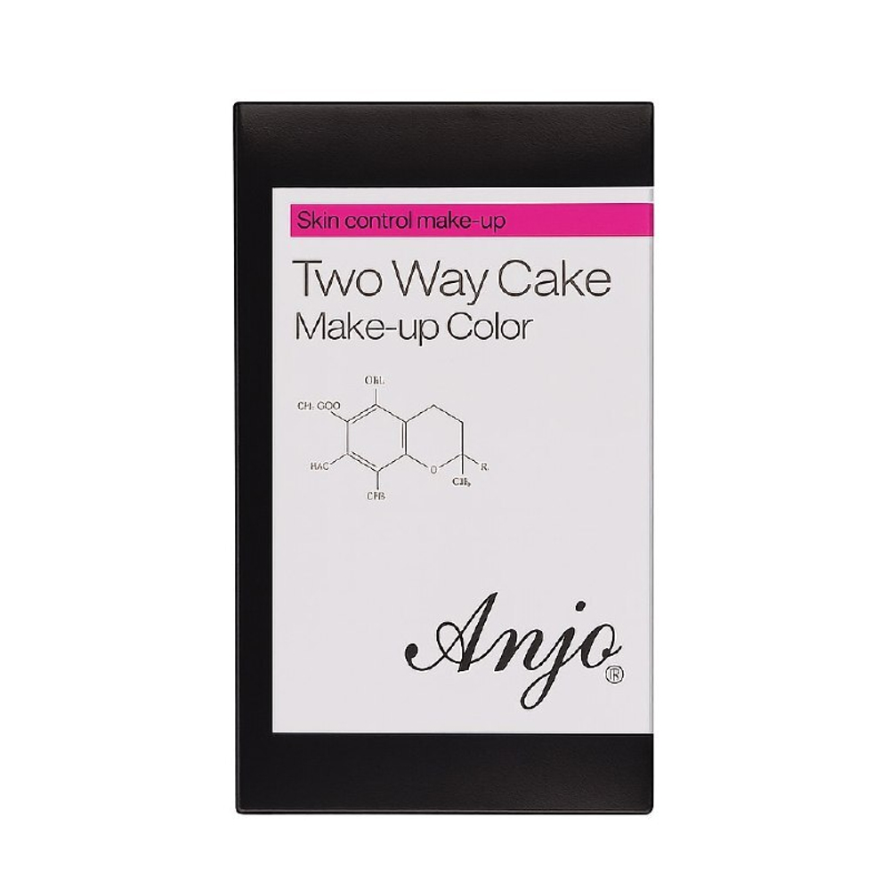 *Anjo Professional Two Way Cake Make-up Color Пудра для лица компактная (№13 Light Beige, Светло-бежевый), 13 гр