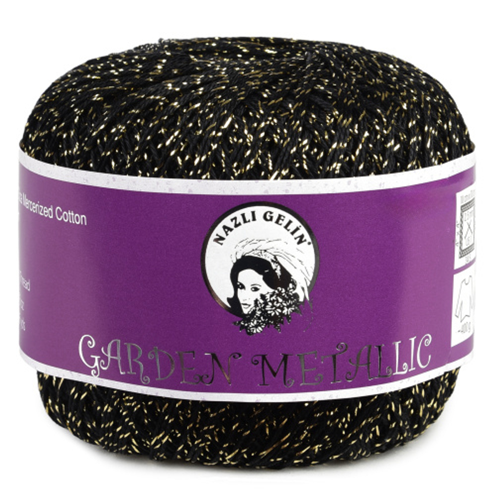 Пряжа Garden Metallic, 50г, 280м, 99%мерсеризованный египетский хлопок, 1%люрекс (цена 1шт)