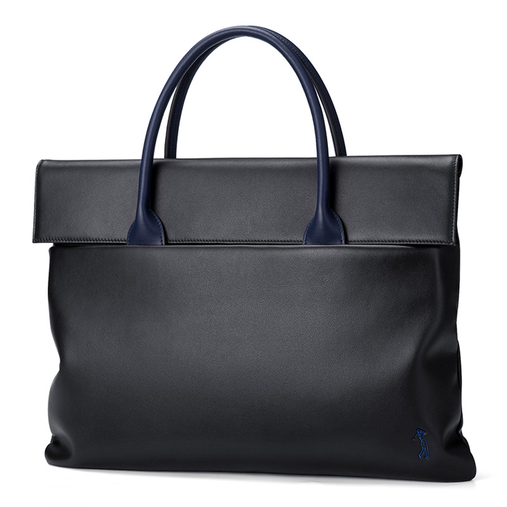 GOLF Genuine Leather Laptop Bag Attorney Briefcase Large Men"s Black