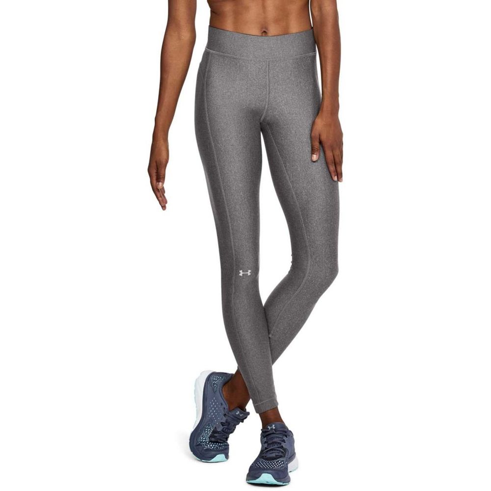 Леггинсы UA HG Armour Legging Charcoal Light Heather / Charcoal Light Heather / Metallic Silver