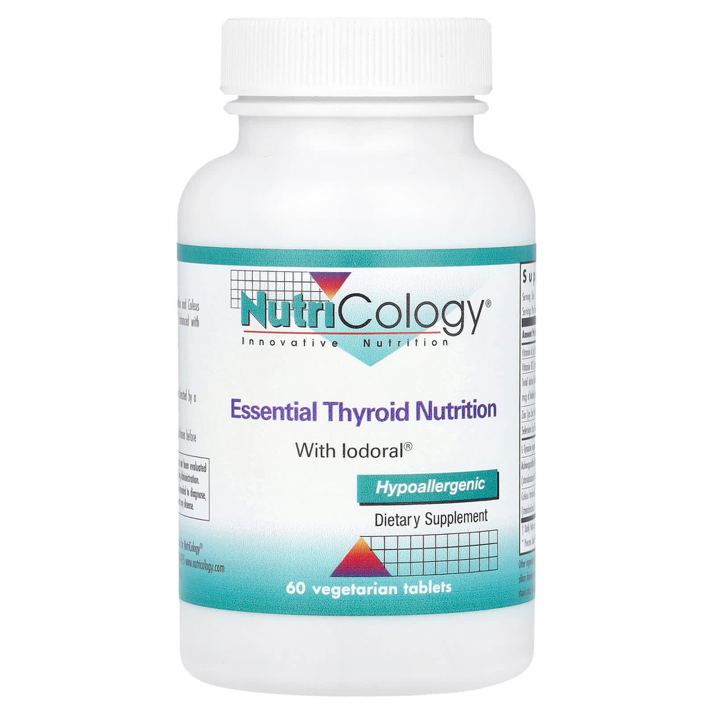 Nutricology, Essential Thyroid Nutrition, с Iodoral®, 60 вегетарианских таблеток