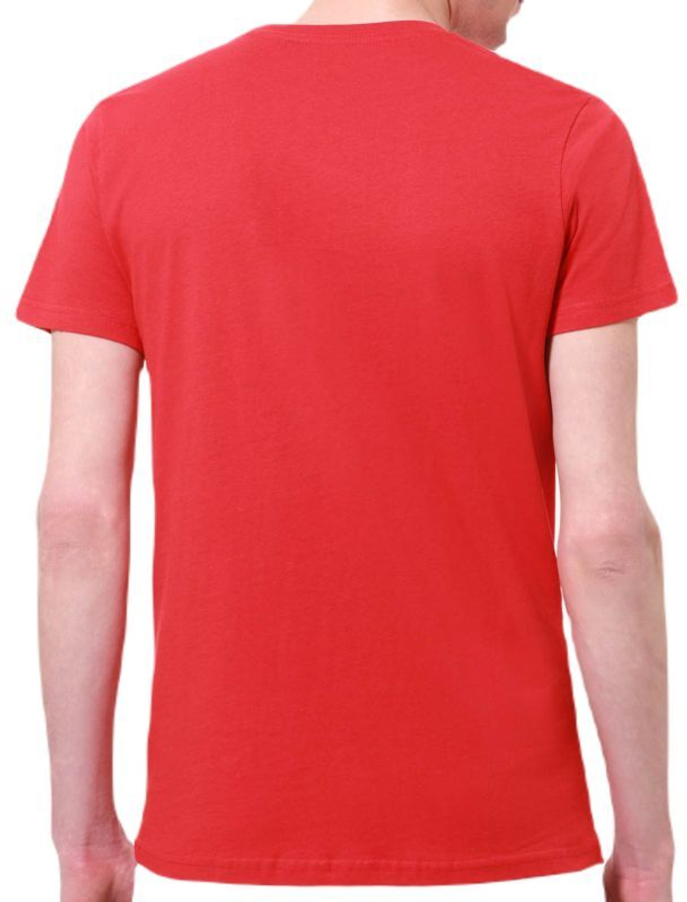 Мужская теннисная футболка Australian Cotton T-Shirt With H-Line - красный