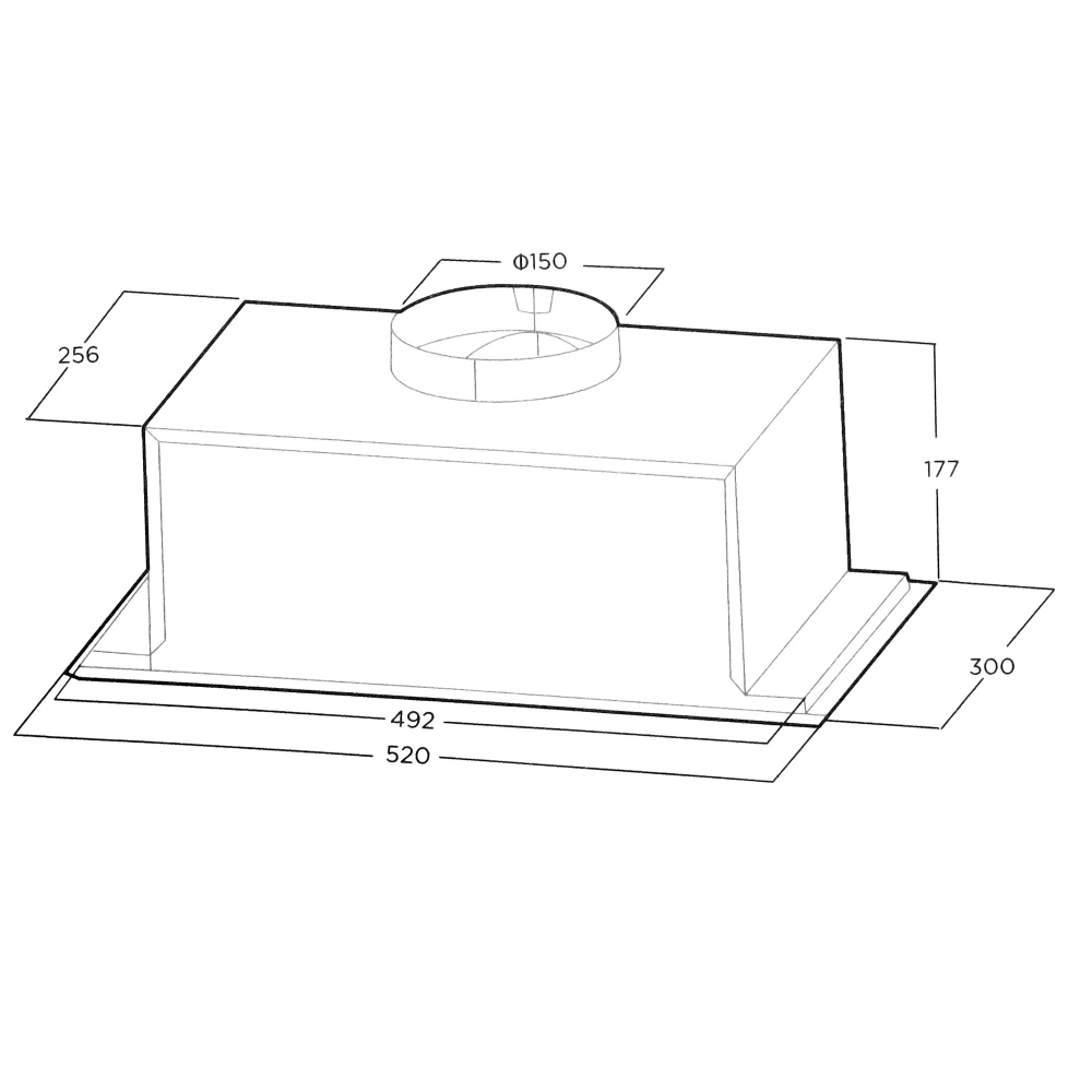 Встраиваемая вытяжка Midea MH60I301X