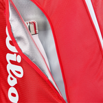 Сумка для падел Wilson Red Padel Tour 2025, термокарманы и вентиляция