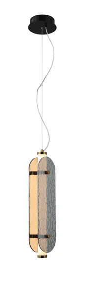 Светильник подвесной светодиодный NewRgy 8371MDM-2S SG BLACK+SMOKY GRAY, 18 Вт, чёрный и дымчатый