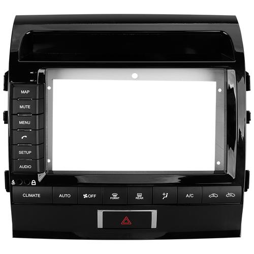 Комплект рамки с разъёмами 9" Toyota Land Cruiser 200 2007-2009 климат на ШГУ, кнопки слева